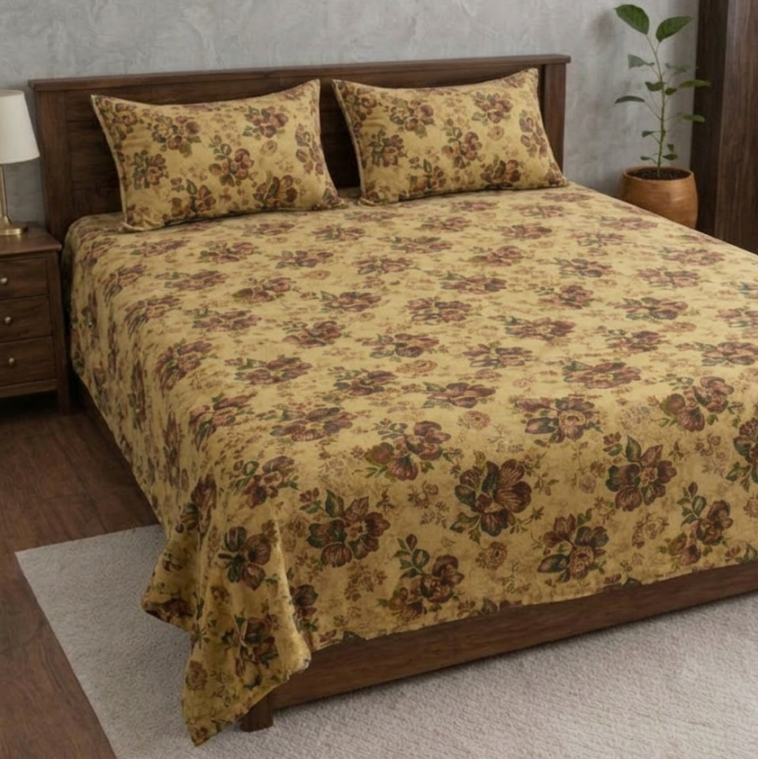 Unique Floral Bedsheet Set