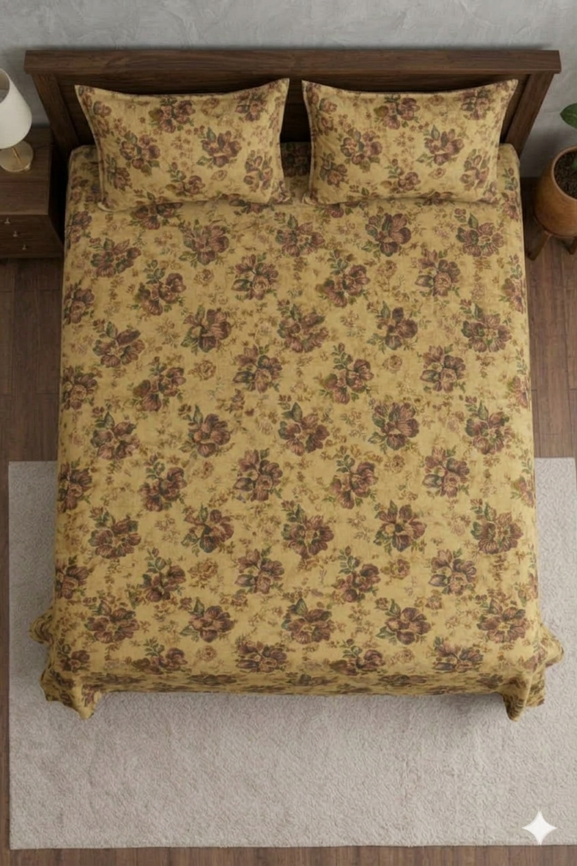 Unique Floral Bedsheet Set
