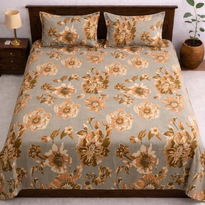 Unique Floral Bedsheet Set