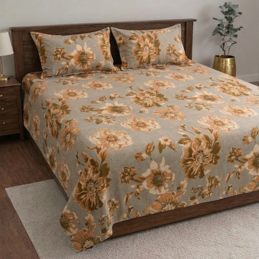 Unique Floral Bedsheet Set