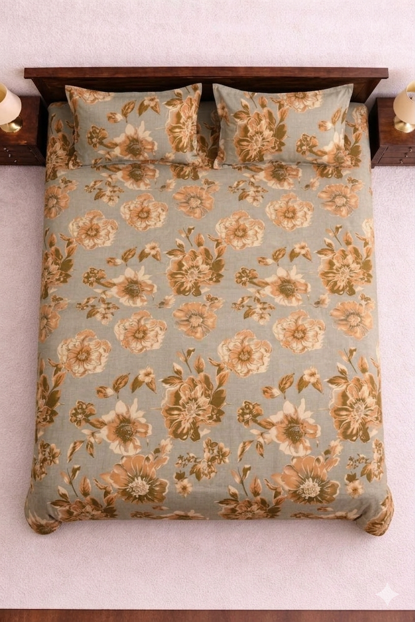 Unique Floral Bedsheet Set