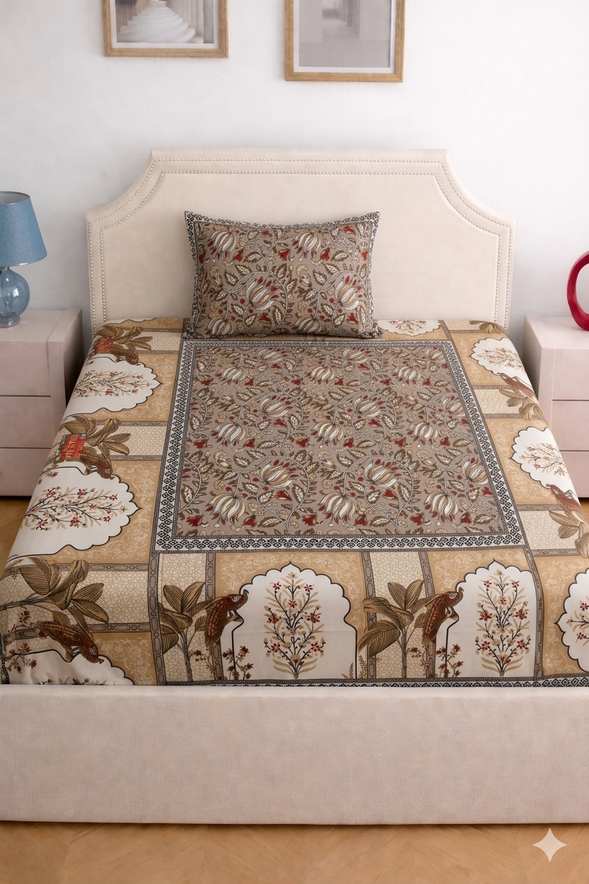 Full Jaal Single Bedsheet Set