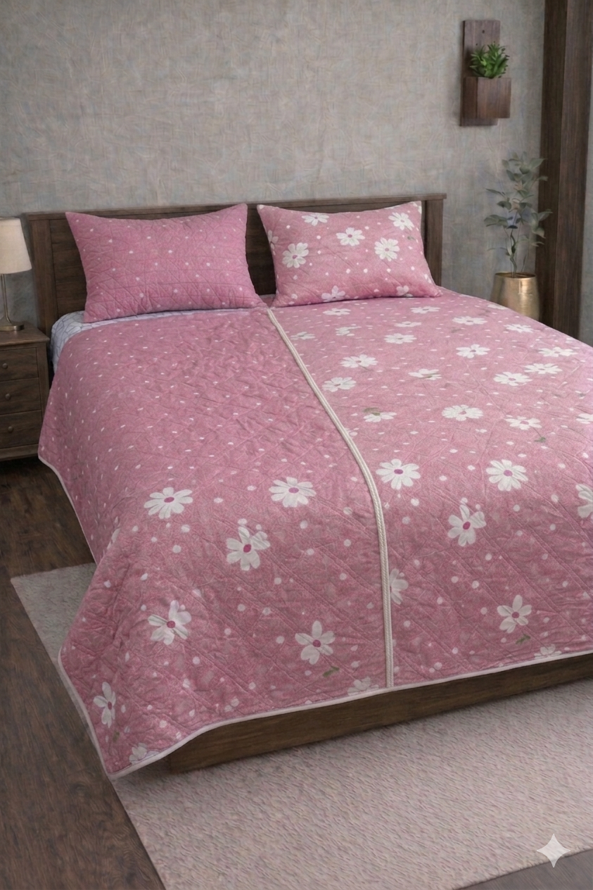 Reversible Double Sided Quilted Bedcover