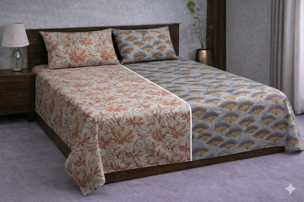 Reversible Double Sided Bedsheet Set