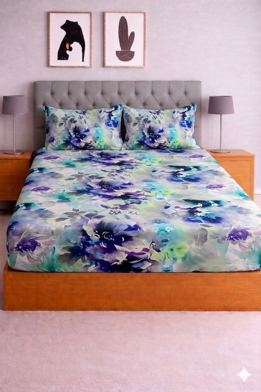 Starfit- Digital Printed Elastic Fitted Bedsheet set
