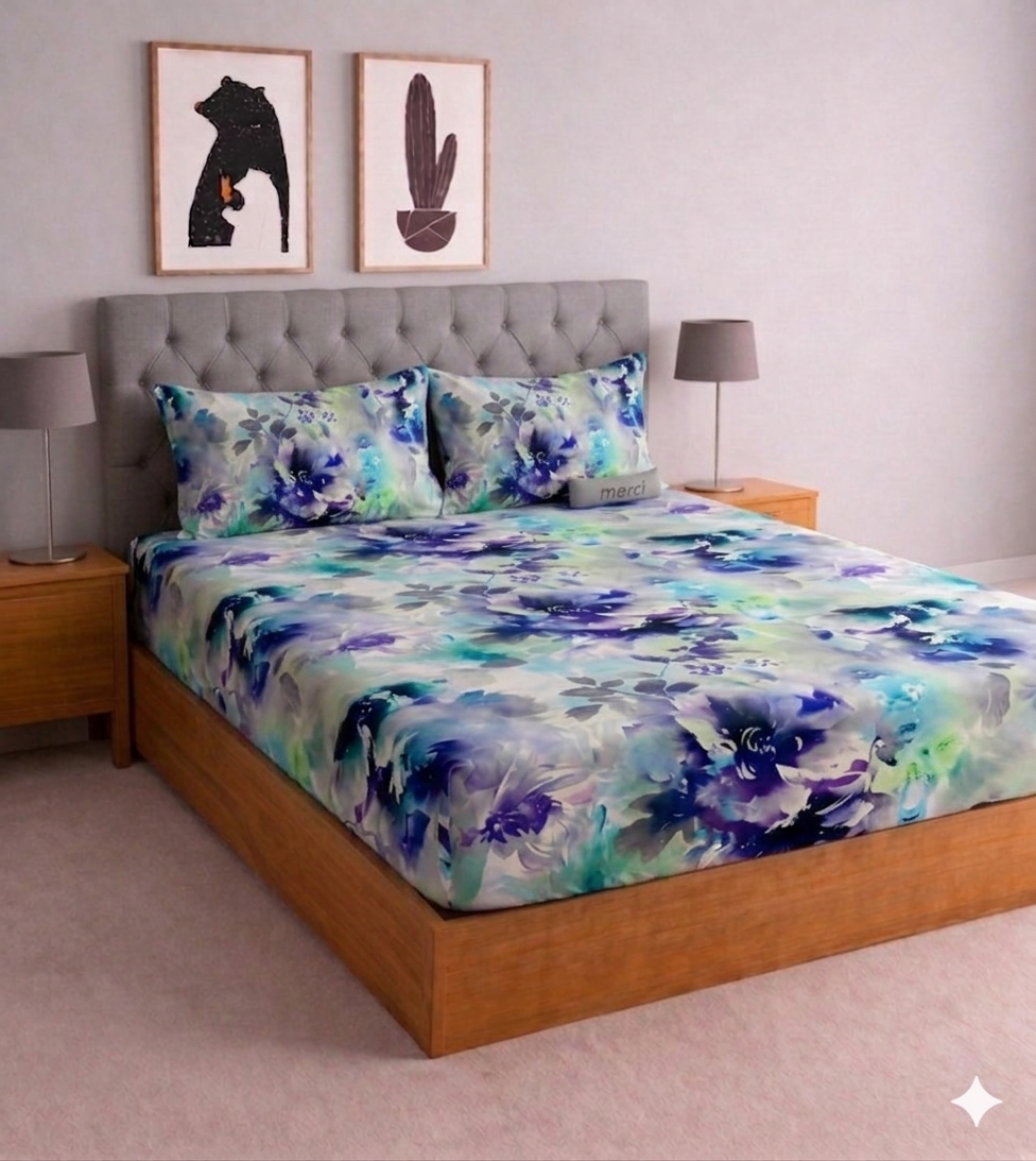Starfit- Digital Printed Elastic Fitted Bedsheet set