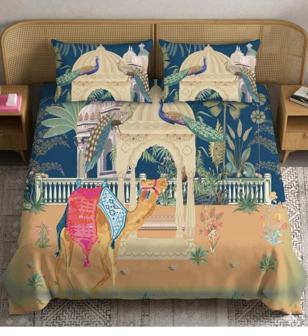 Bachpan 7D Camel Bedsheet Set