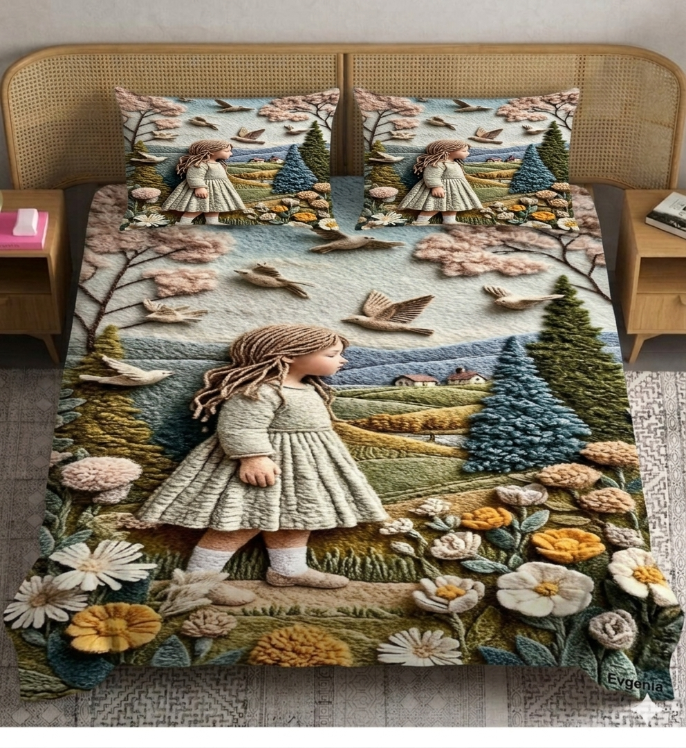 Digital 7D Scenic Bedsheet set