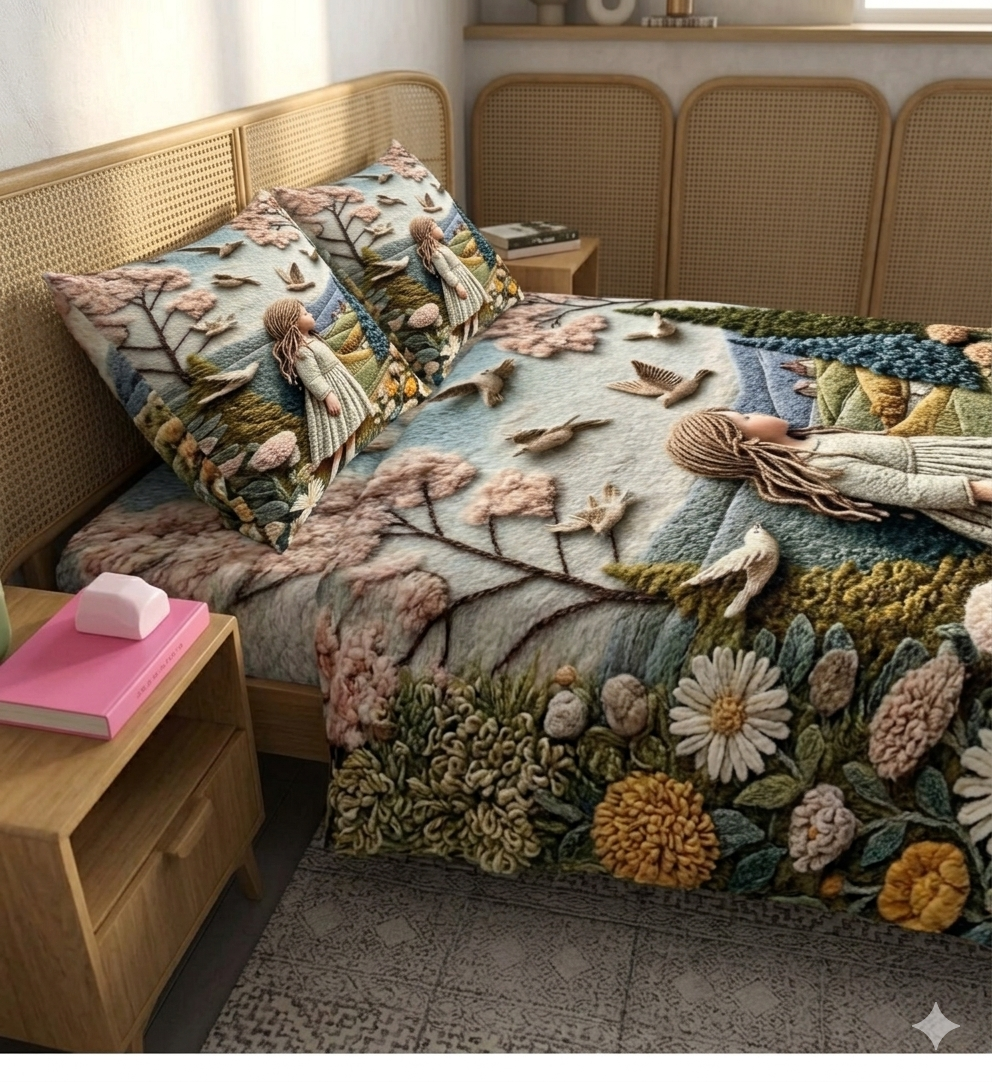 Digital 7D Scenic Bedsheet set