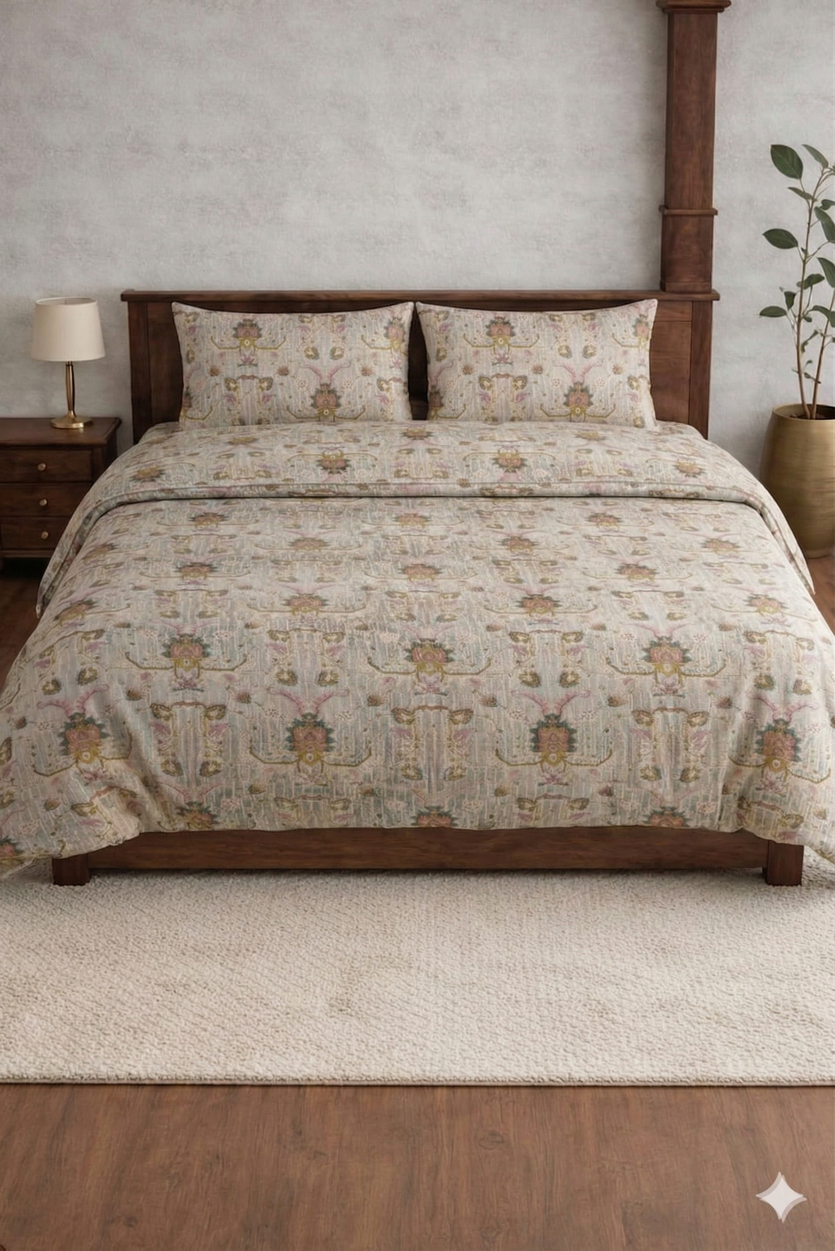 Crown Designer Bedsheet Set for daily Elegant vibes
