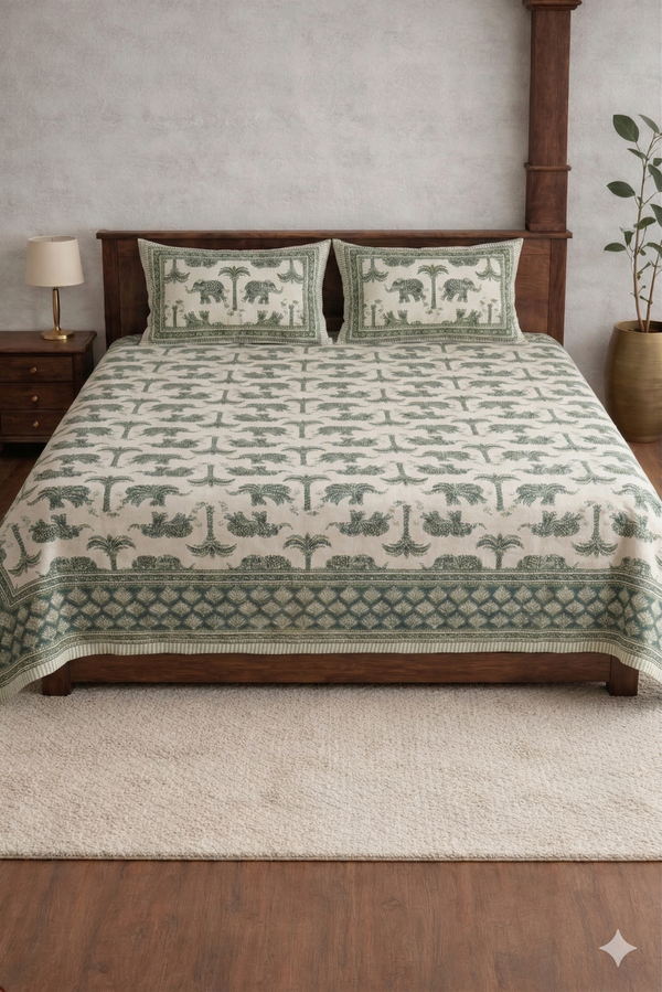 Designer Soft Printed Double Bedsheet
