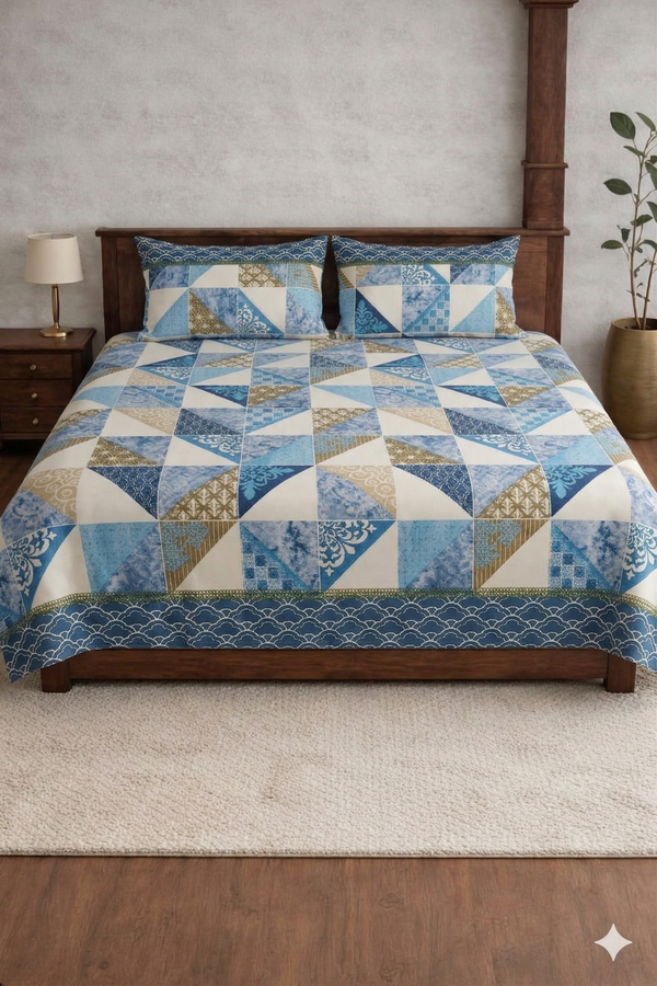 Designer Soft Printed Double Bedsheet