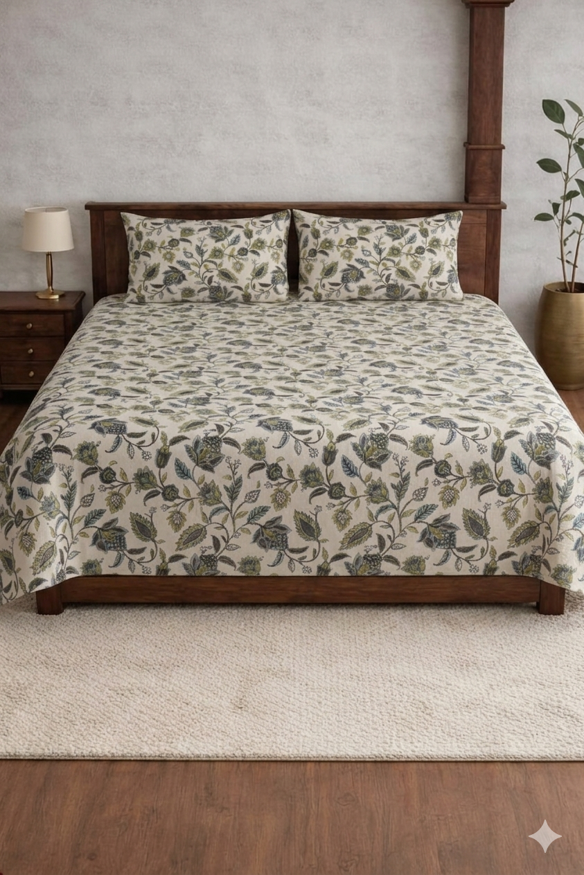 Jhankar-Designer Soft printed Bedsheet