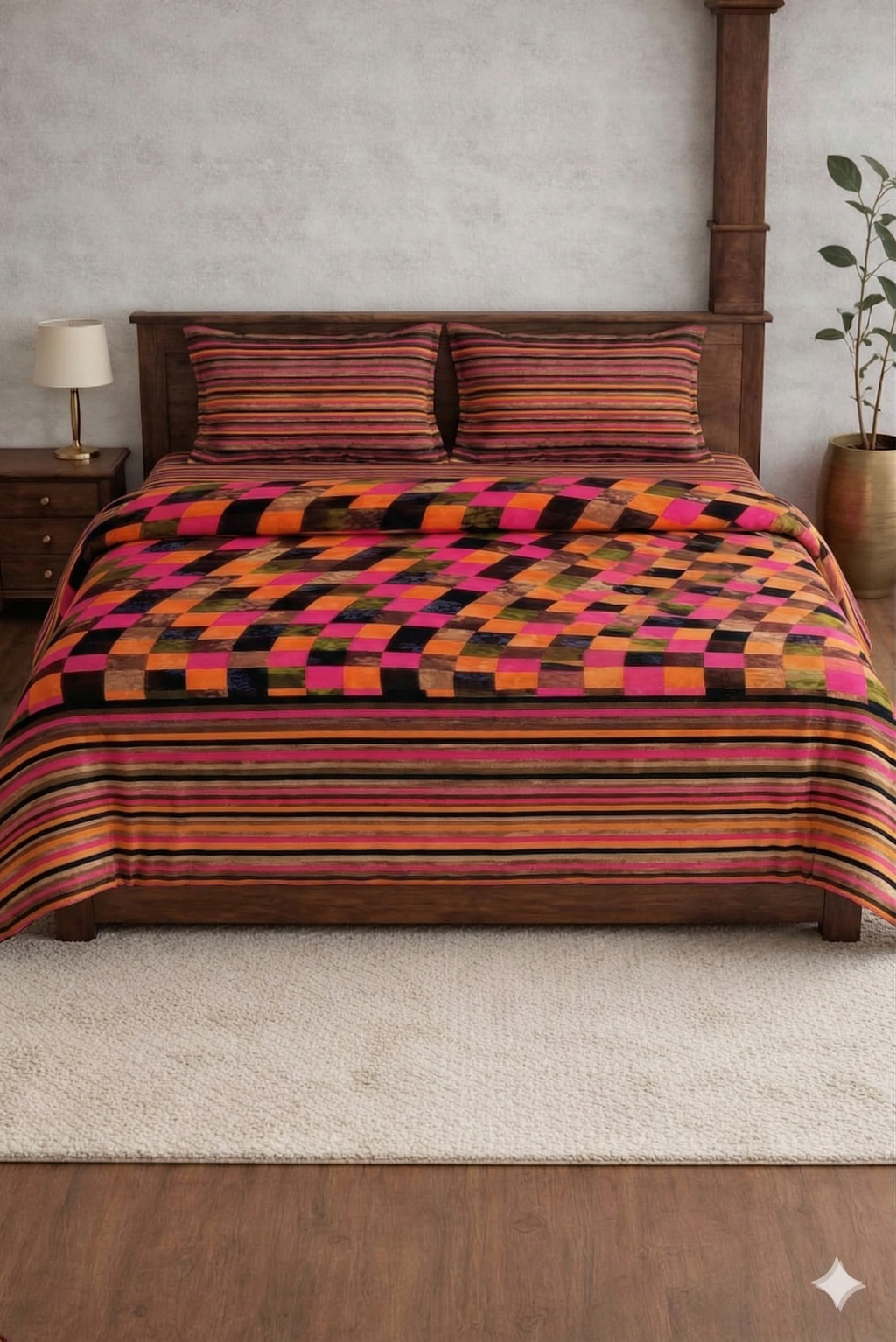 Banarasi Red Bedsheet Set