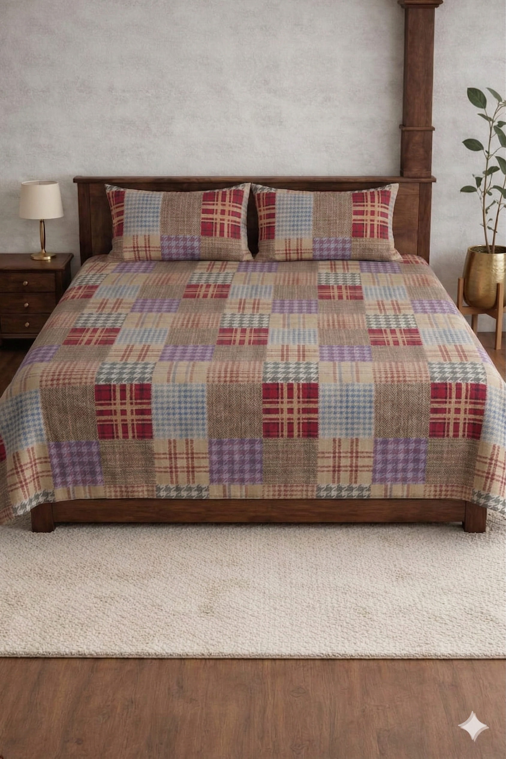 Crown Designer Bedsheet Set for daily Elegant vibes
