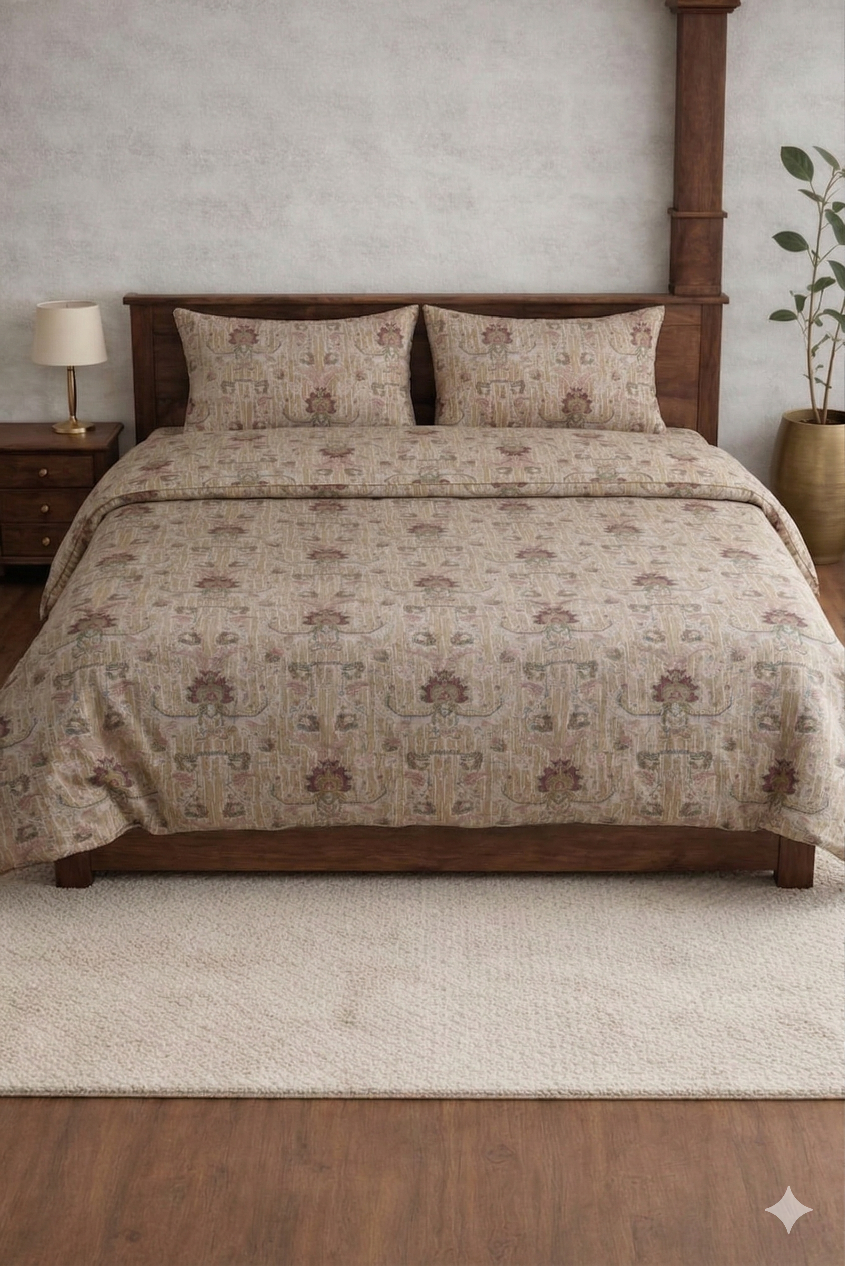 Crown Designer Bedsheet Set for daily Elegant vibes