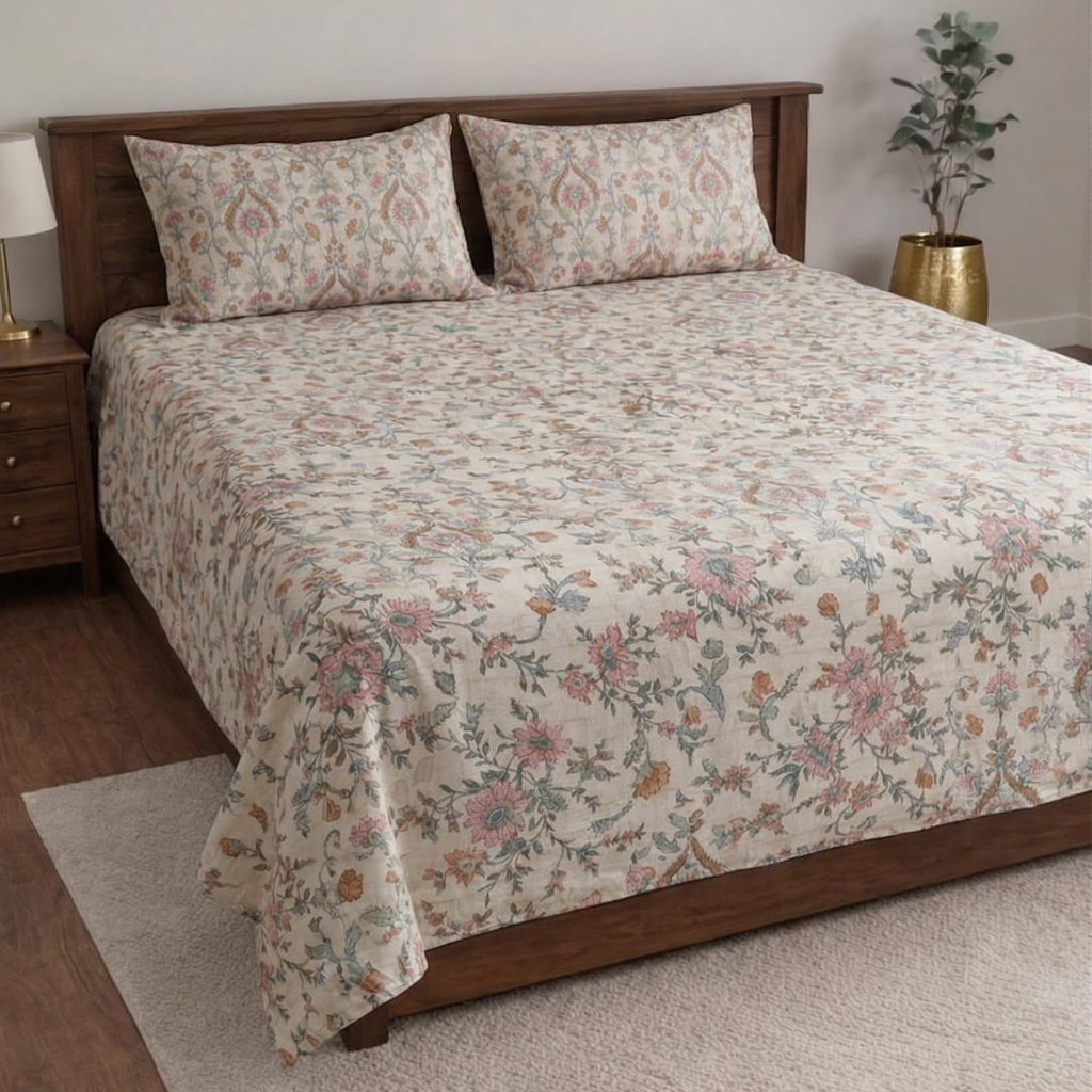 Elegant Designer Diwan Bedsheet Set
