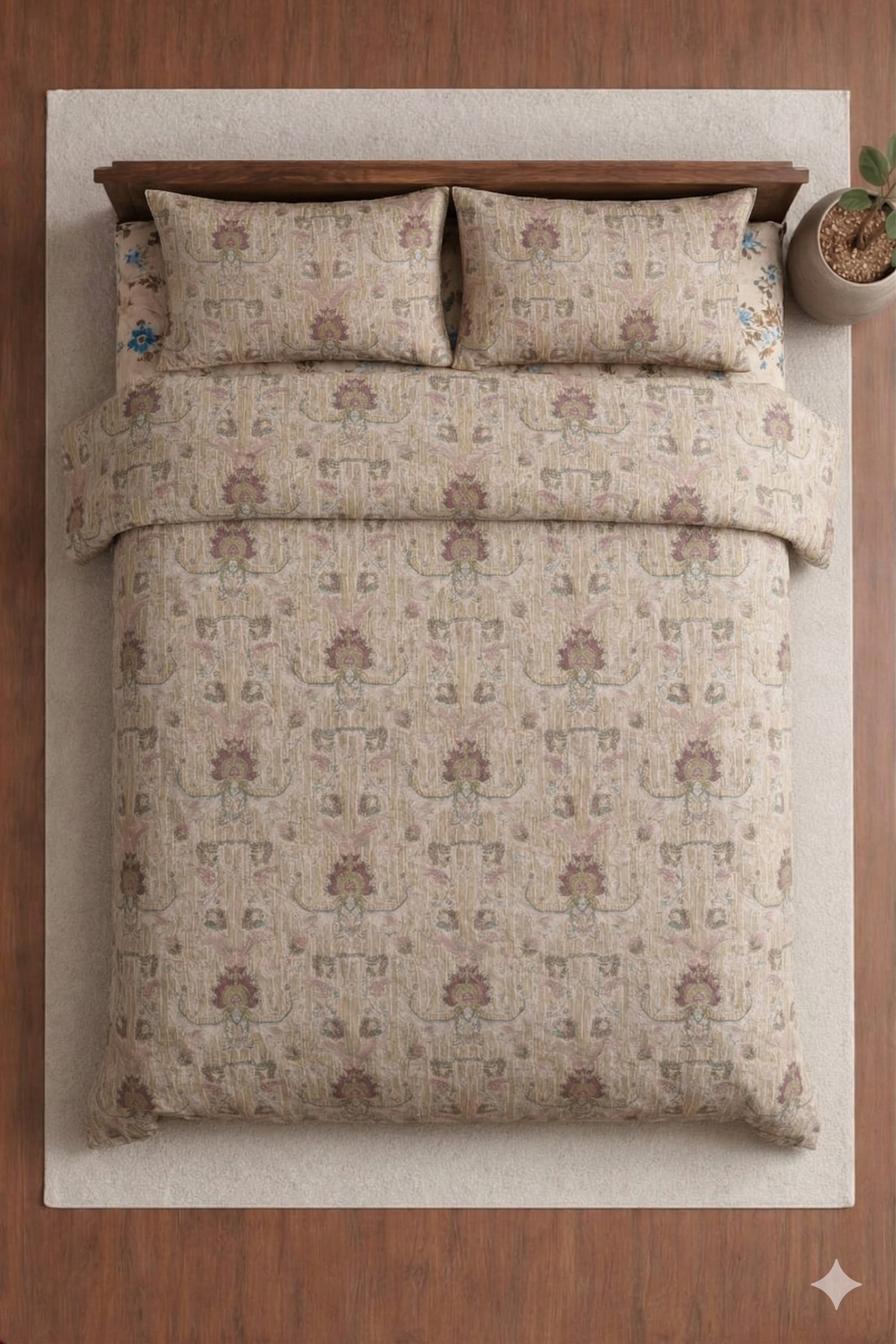 Crown Designer Bedsheet Set for daily Elegant vibes