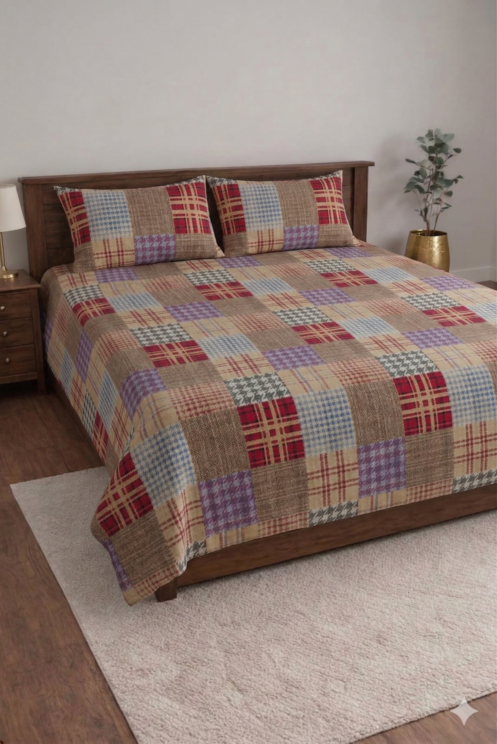 Crown Designer Bedsheet Set for daily Elegant vibes