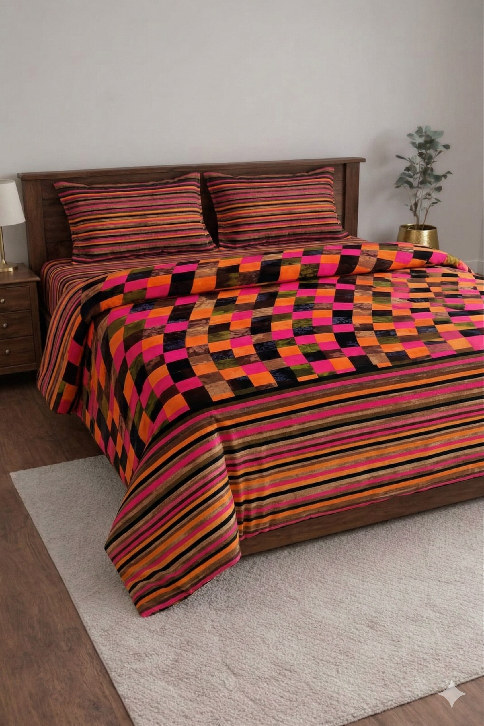 Banarasi Red Bedsheet Set