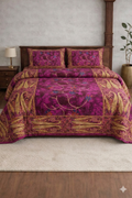 Banarasi Pink Bedsheet Set