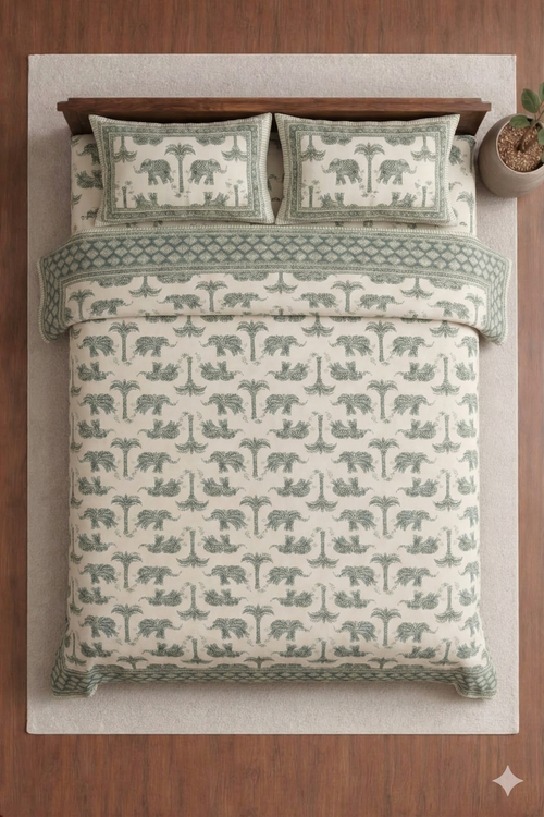 Alexa Designer Soft Printed Double Bedsheet