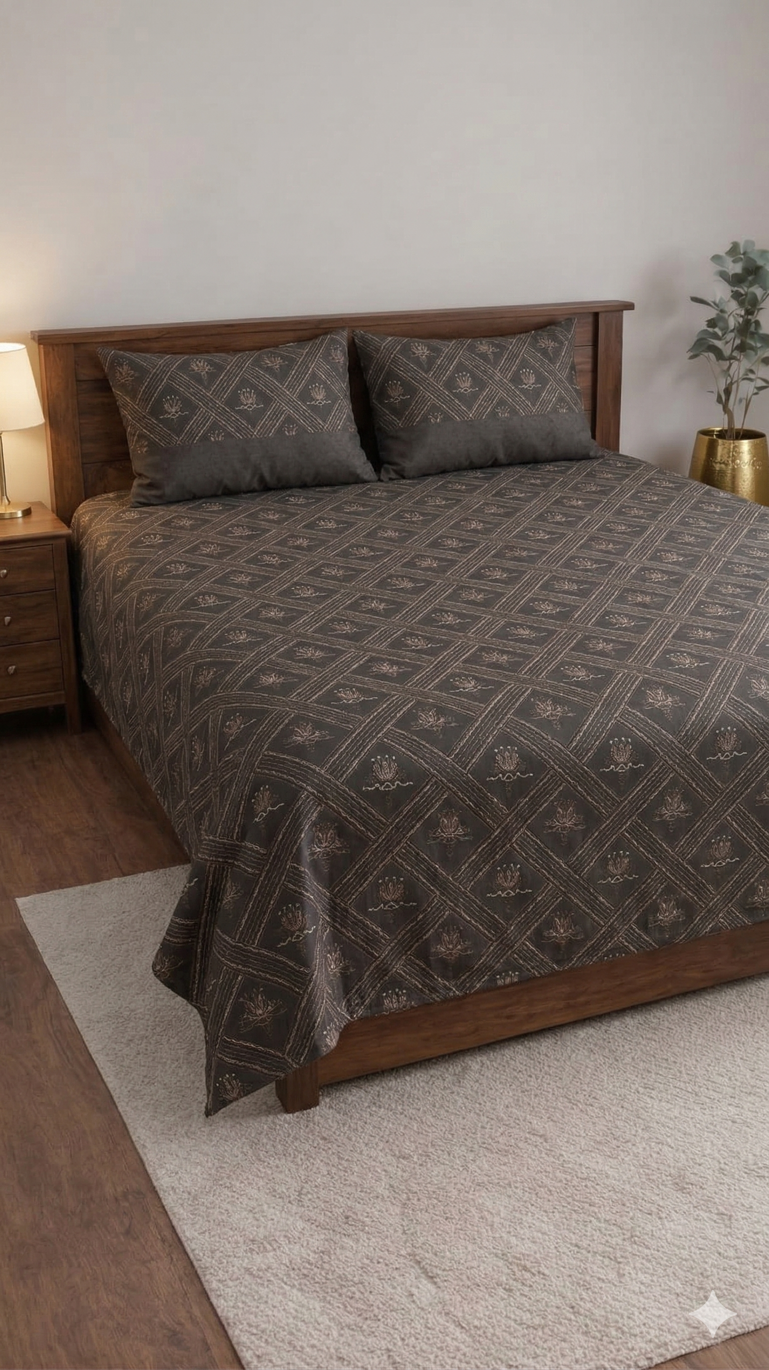 German Meenakari Designed Bedsheet set