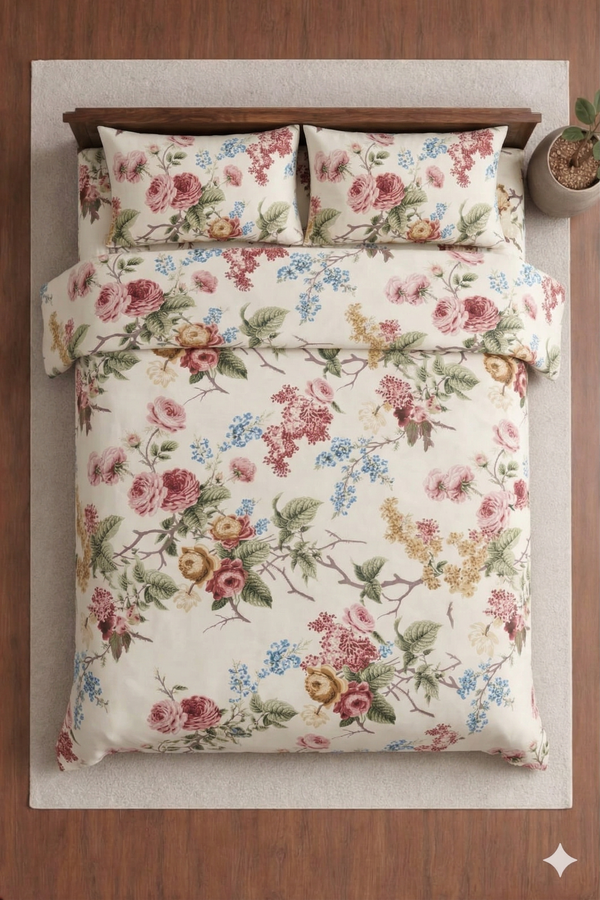 Premium White Cotton King Size Bedding