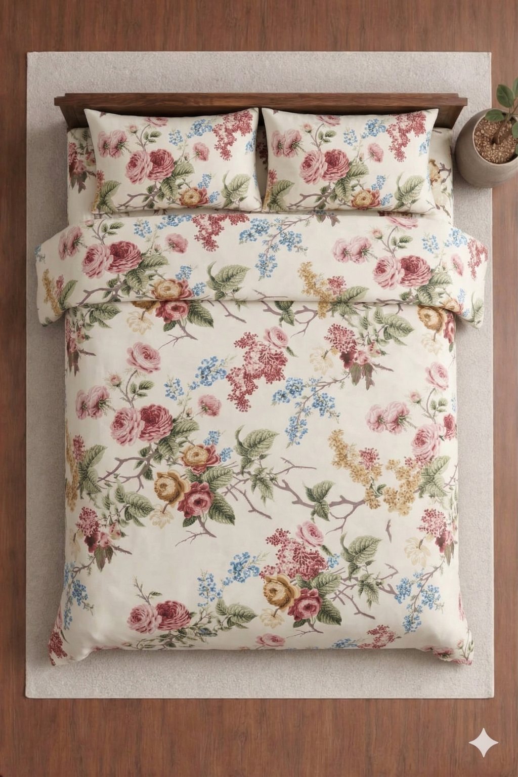 Anokhi white Cotton Bedding Set
