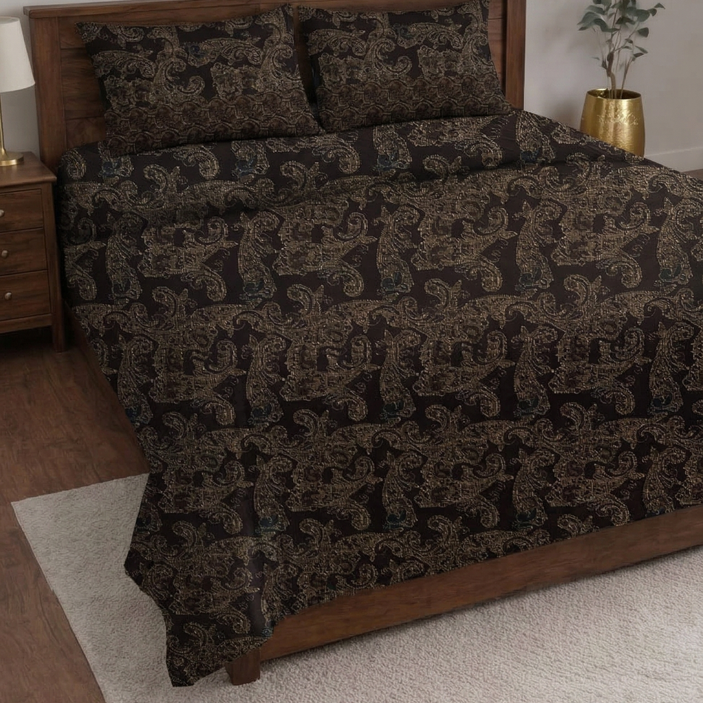 German Meenakari Designed Bedsheet set