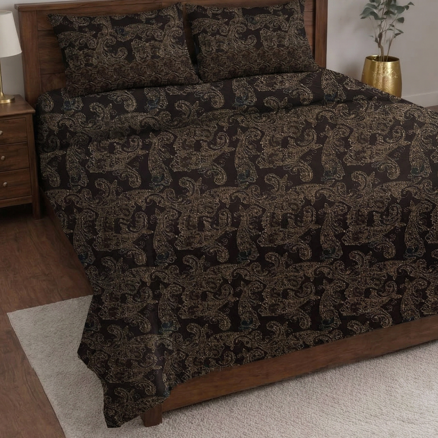 German Meenakari Designed Bedsheet set