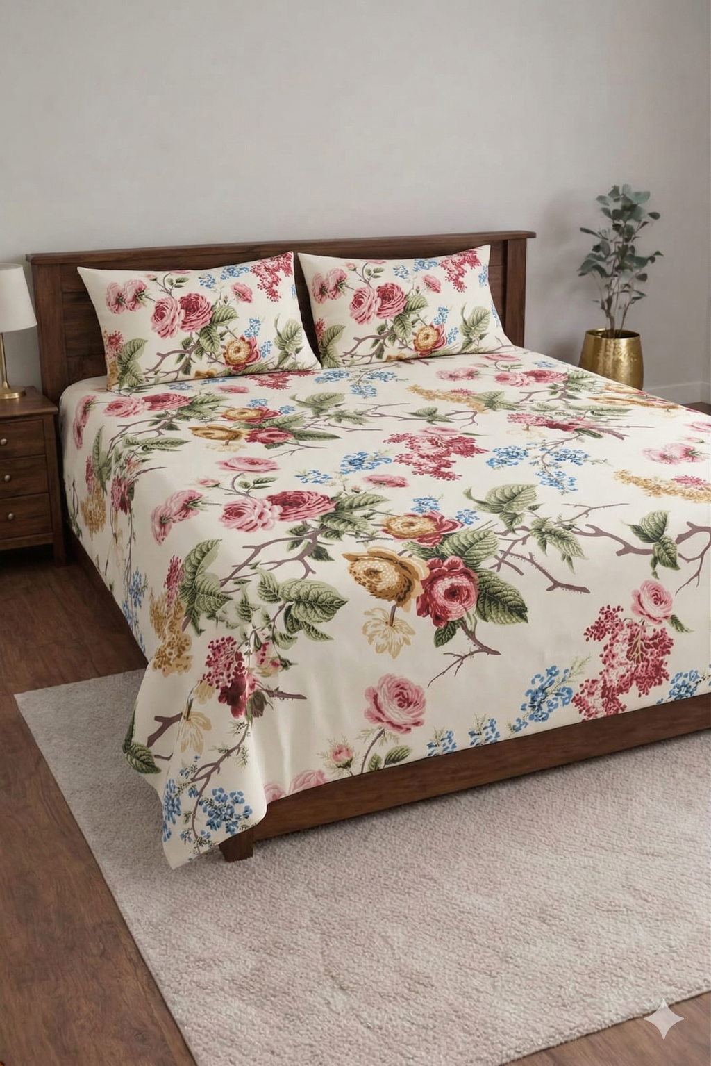 Anokhi white Cotton Bedding Set