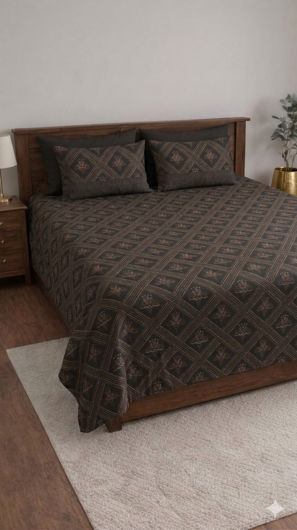 German Meenakari Designed Bedsheet set