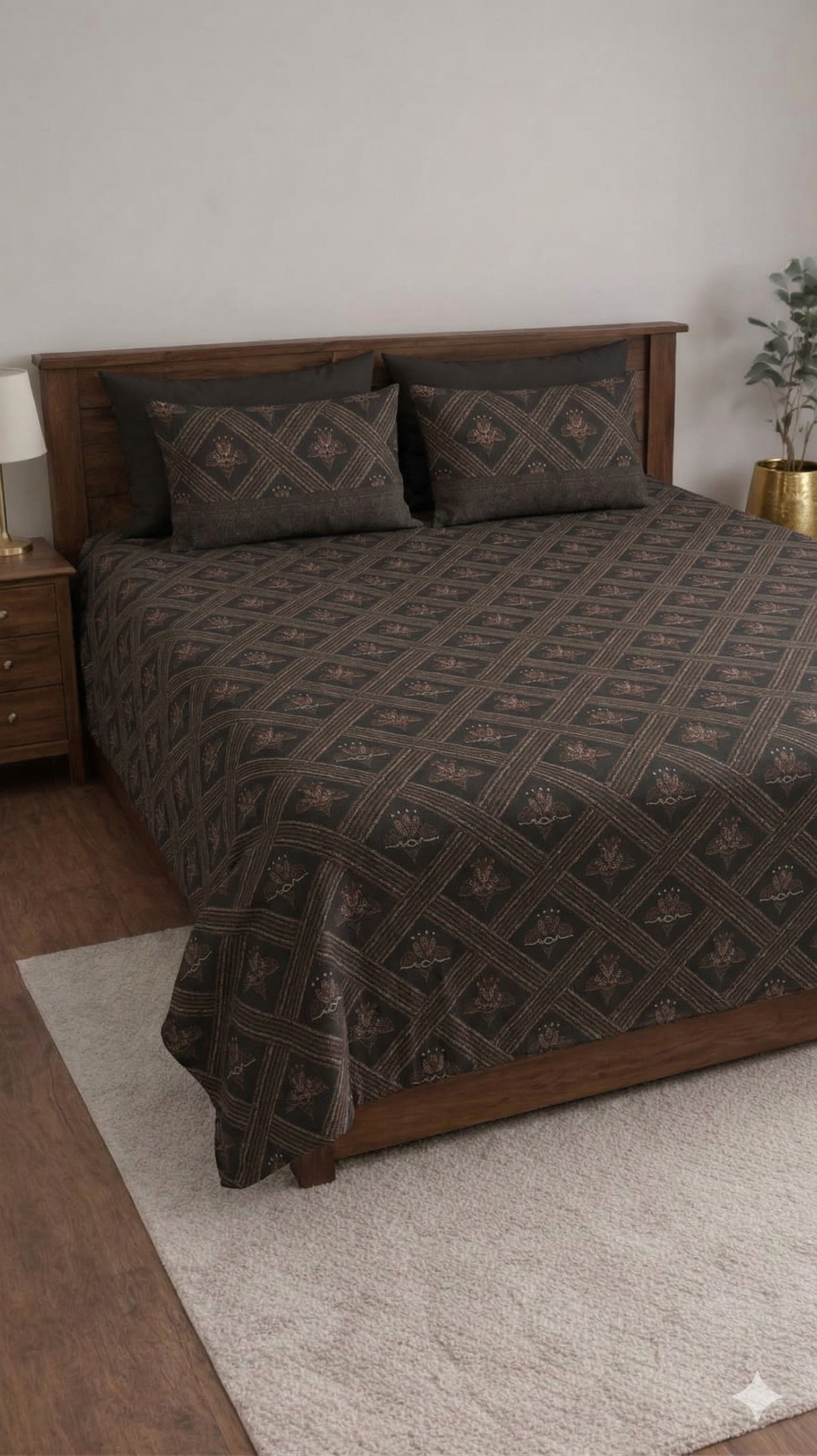 German Meenakari Designed Bedsheet set