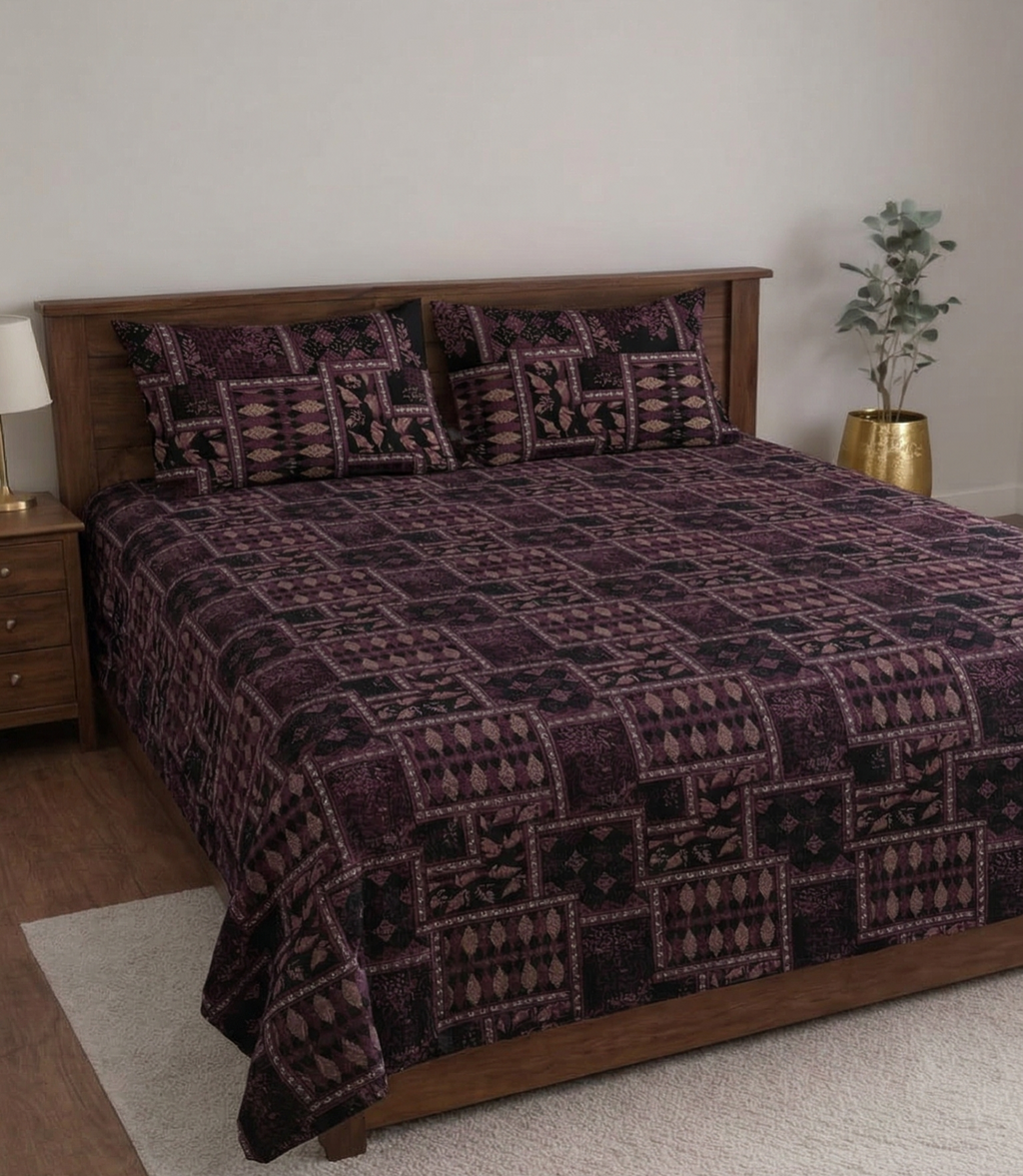 Italian Meenakari Designed Bedsheet set