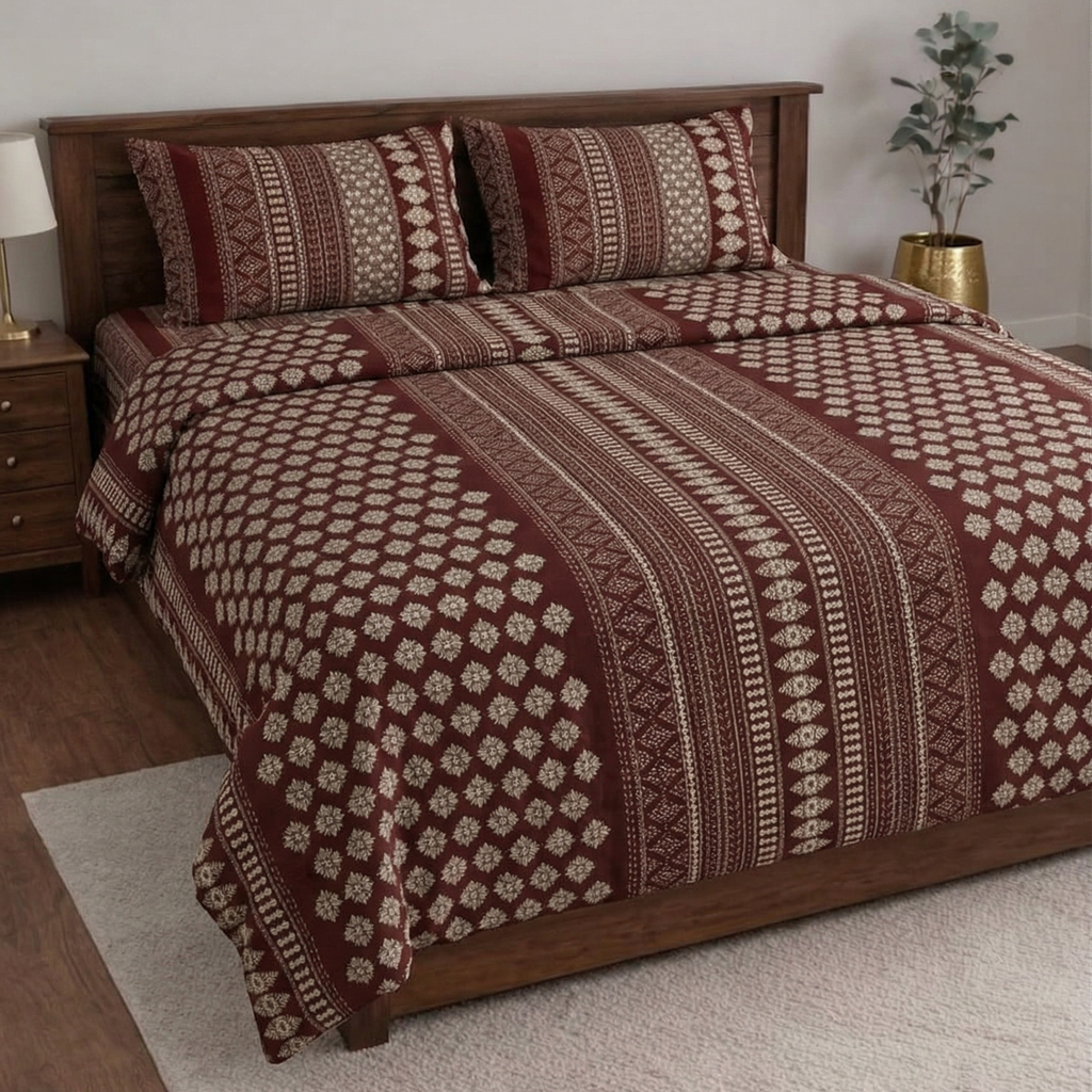 Italian Meenakari Besdsheet set