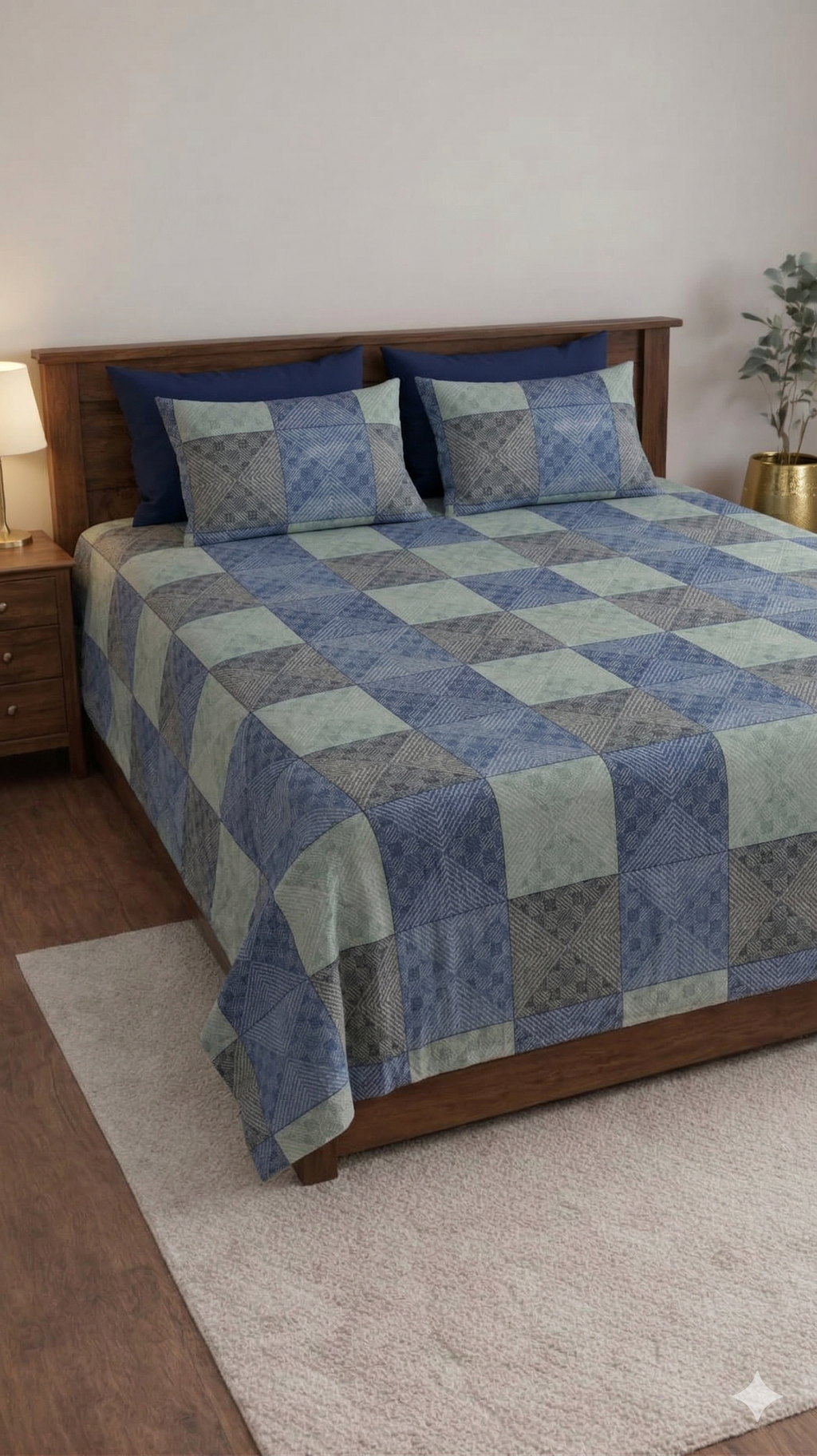 Crown Designer Bedsheet Set for daily Elegant vibes