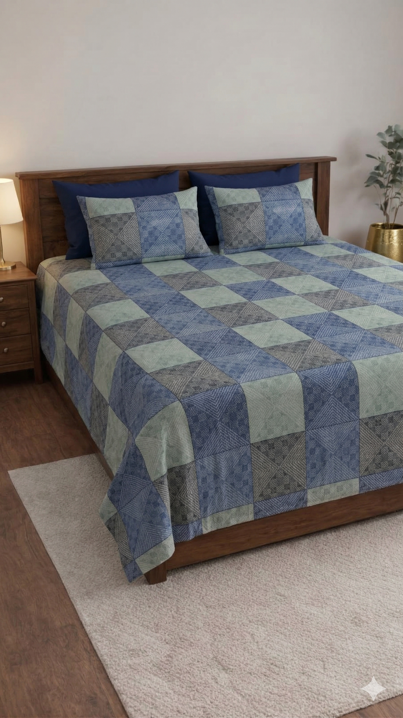 Crown Designer Bedsheet Set for daily Elegant vibes