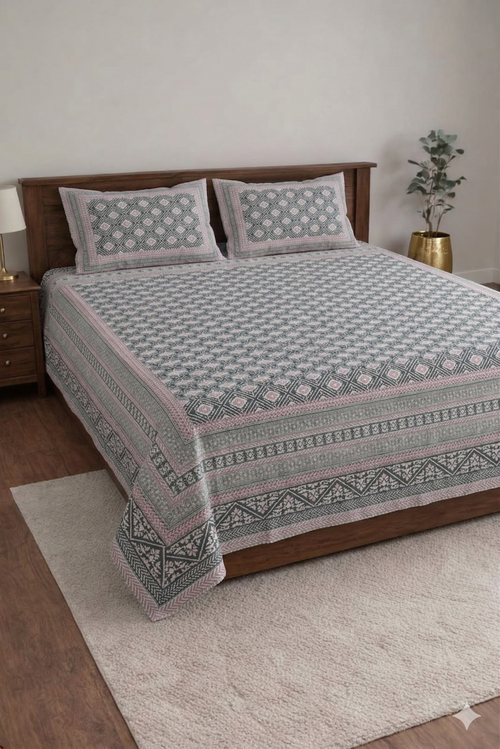 Alexa Designer Soft Printed Double Bedsheet