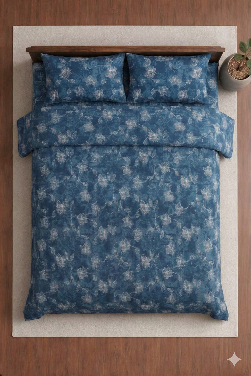 Blue Berry Premium Designer Bedsheet Set