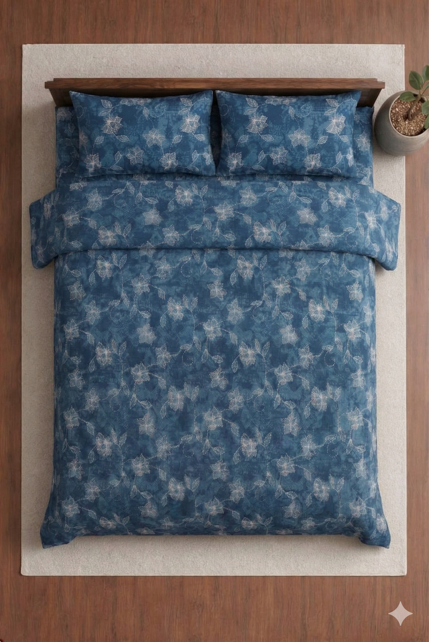 Blue Berry Premium Designer Bedsheet Set