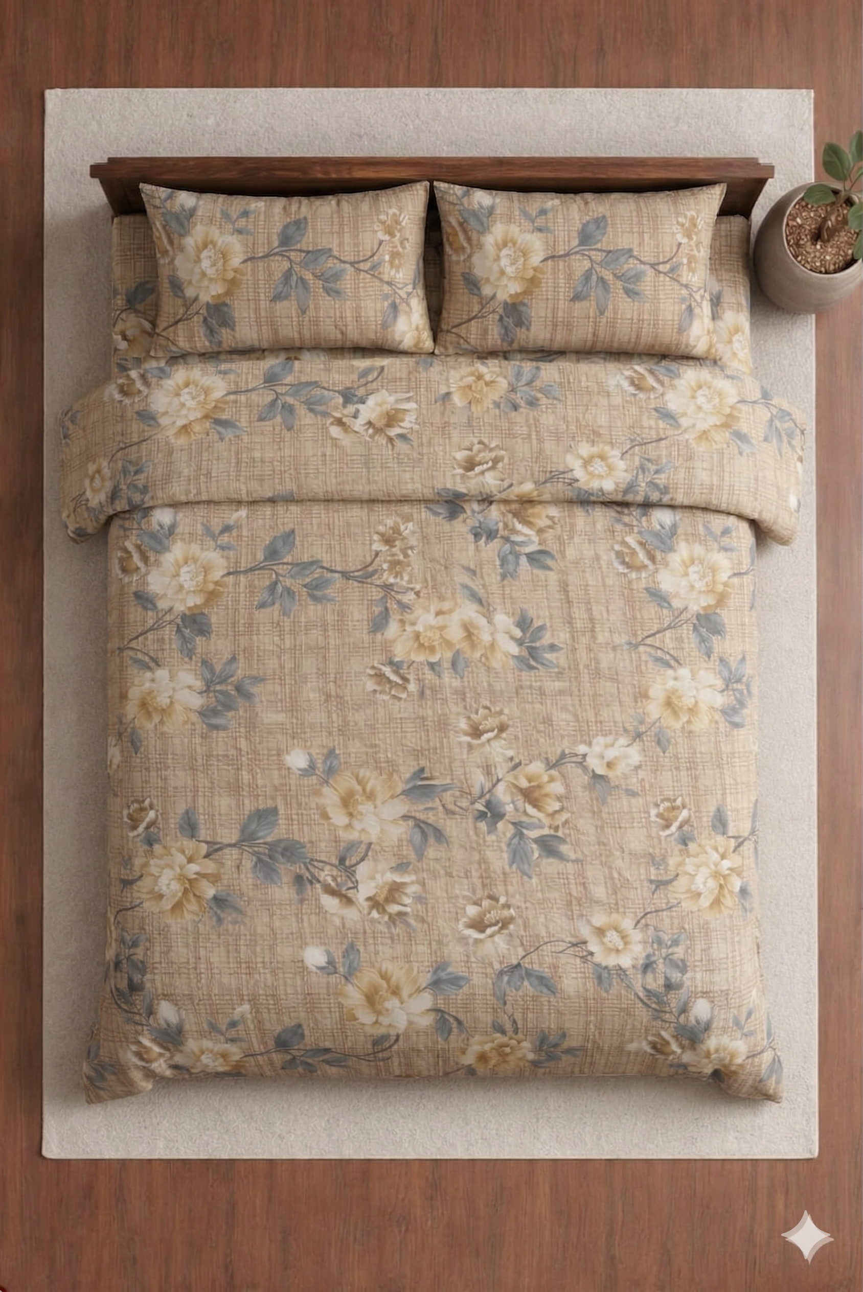 Sonet Floral Printed Bedsheet Set