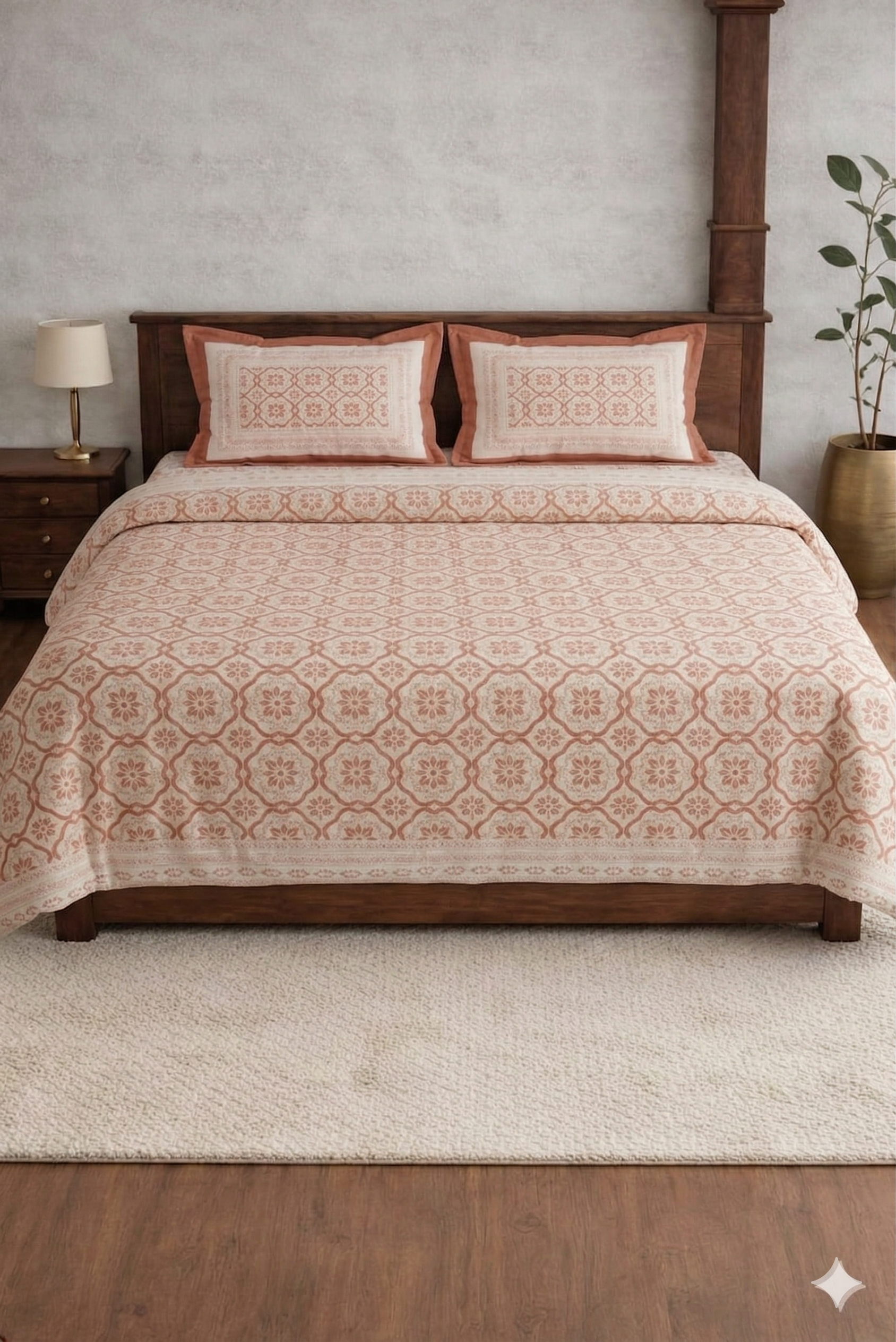 Tulip Rose Designed premium Bedsheet Set