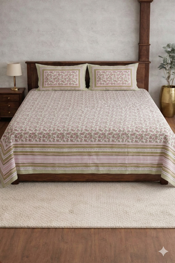 Designer Soft Printed Double Bedsheet