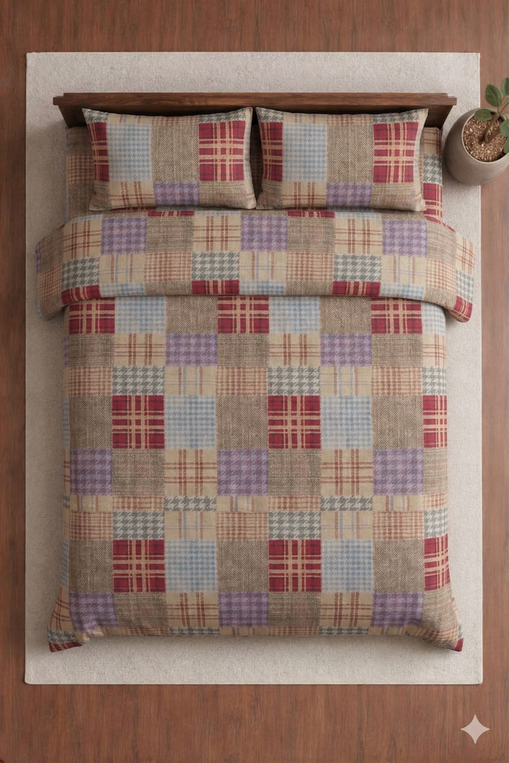 Crown Designer Bedsheet Set for daily Elegant vibes