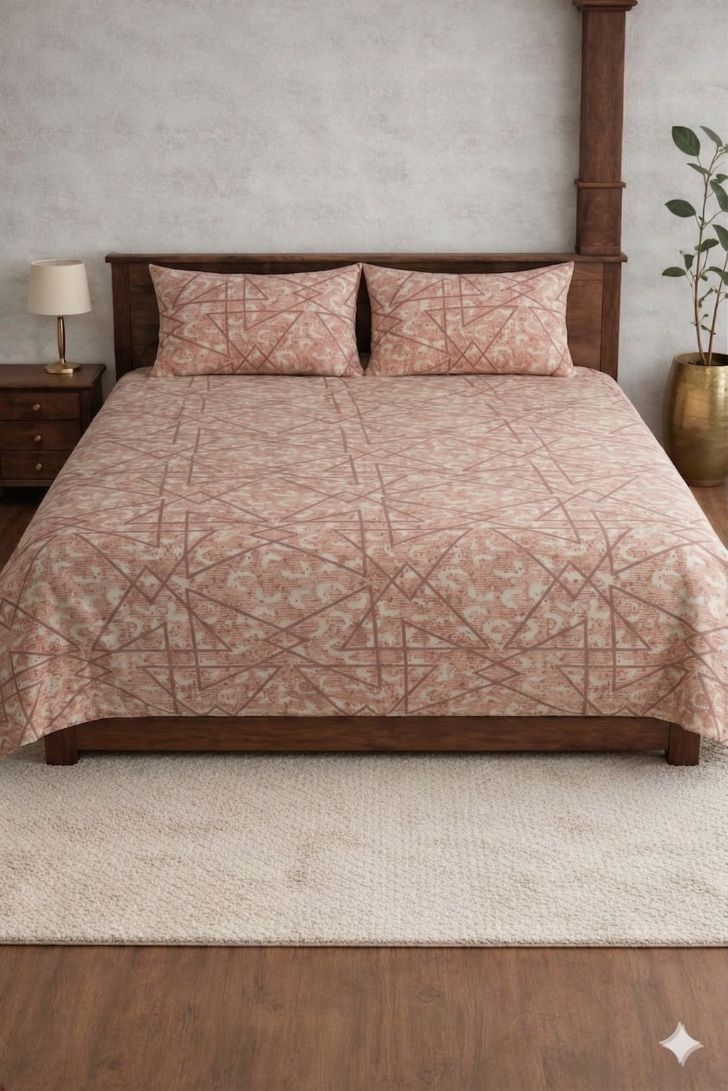 Crown Designer Bedsheet Set for daily Elegant vibes