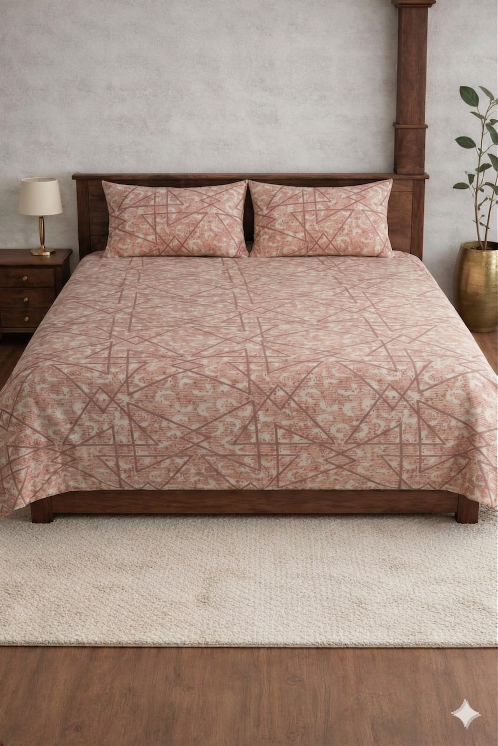 Crown Designer Bedsheet Set for daily Elegant vibes
