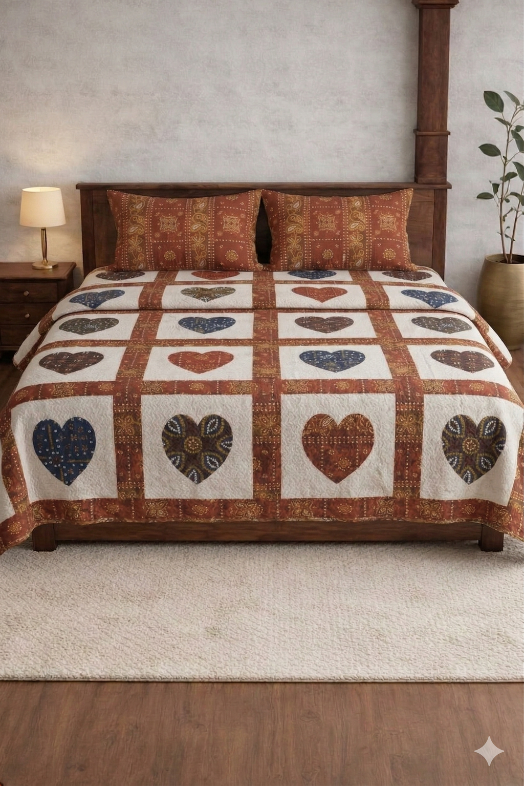Chunari Print Barmedi Printed Bedsheet set for Traditional look