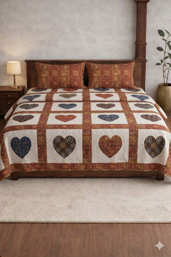 Chunari Print Barmedi Printed Bedsheet set for Traditional look