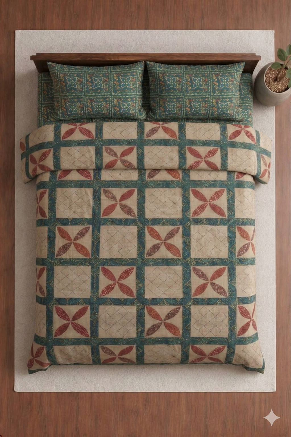 Chunari Print Barmedi Printed Bedsheet set for Traditional look